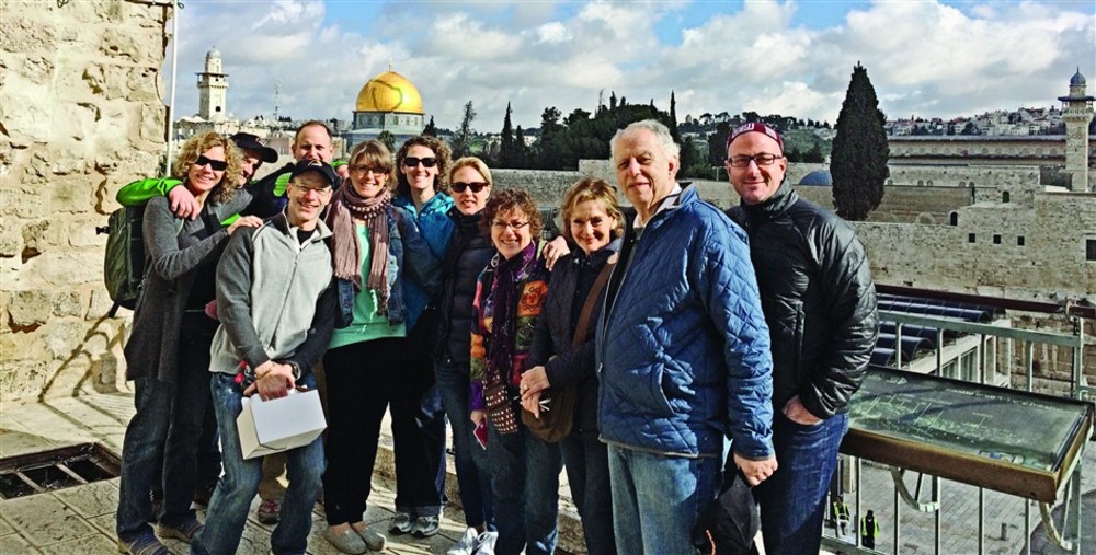 The adults on the trip, overlooking the Kotel Plaza. /COURTESY | RABBI SARAH MACK